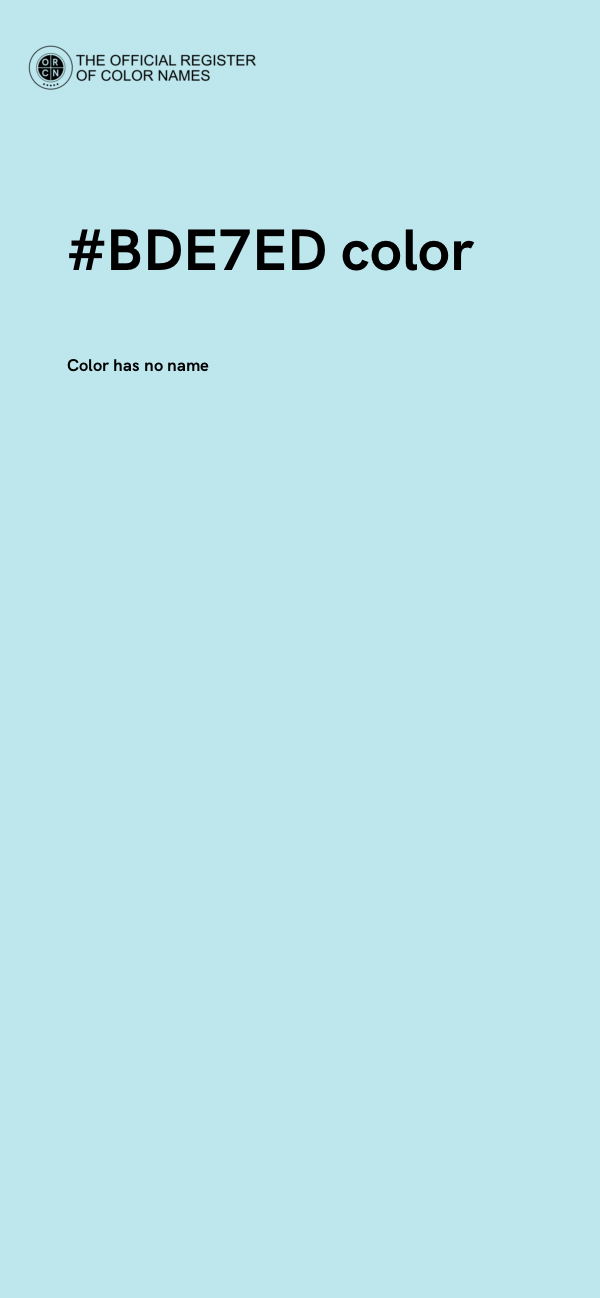#BDE7ED color image