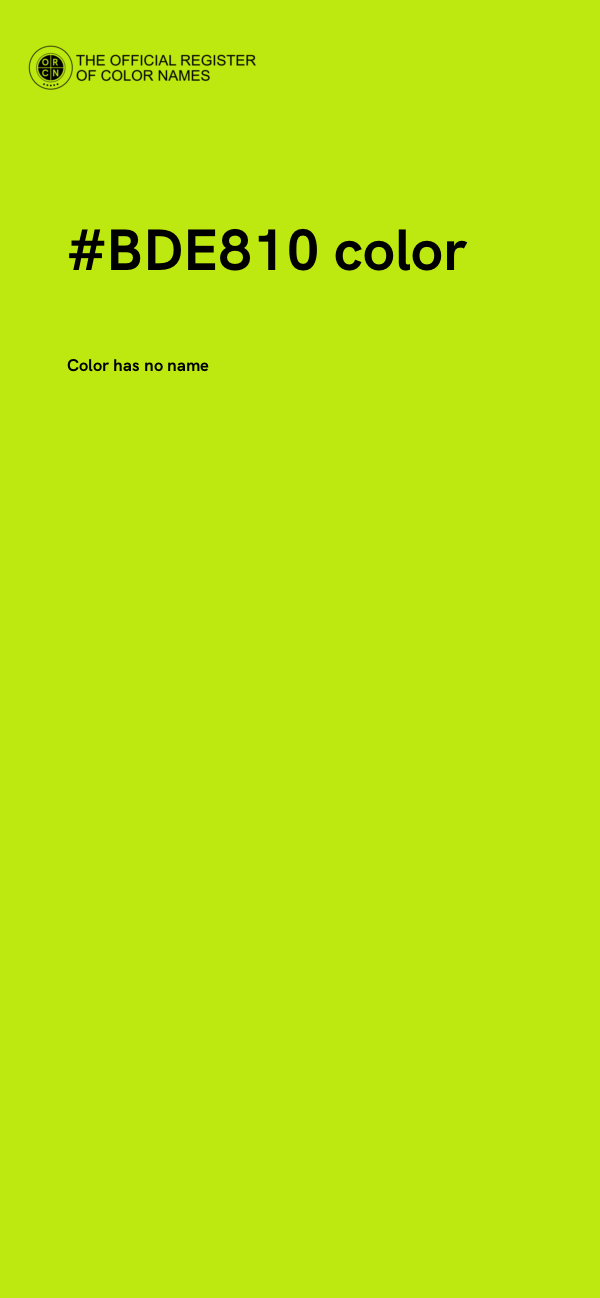 #BDE810 color image