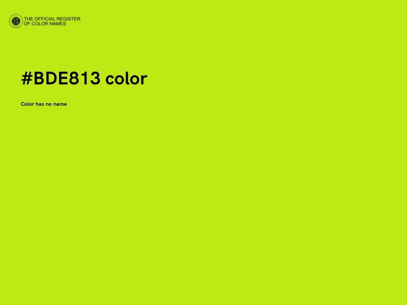 #BDE813 color image