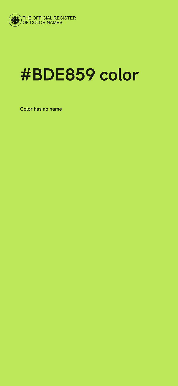 #BDE859 color image
