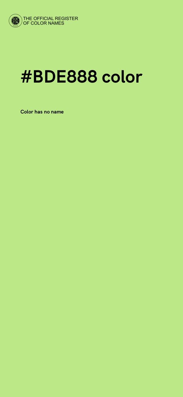 #BDE888 color image