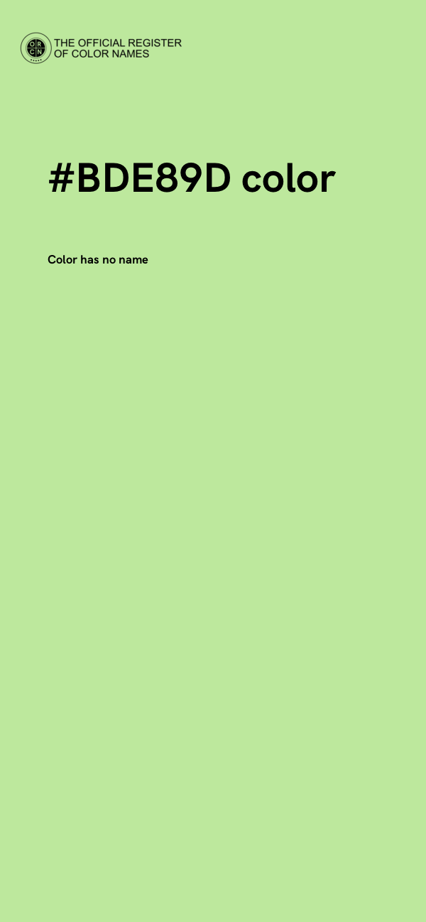 #BDE89D color image