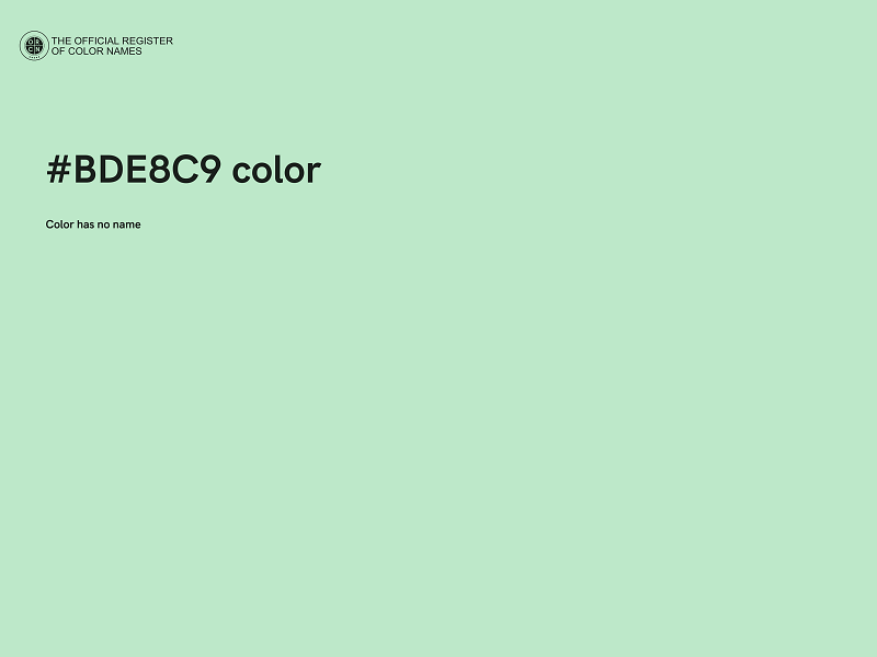 #BDE8C9 color image