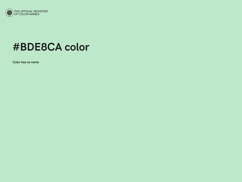 #BDE8CA color image