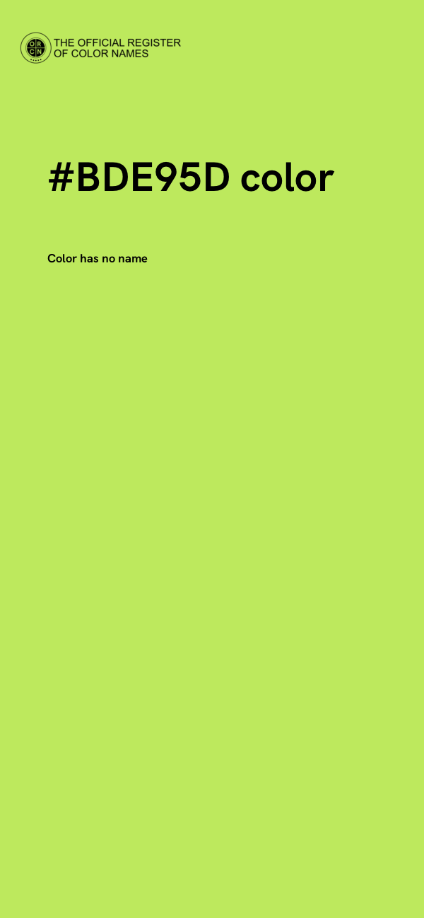 #BDE95D color image