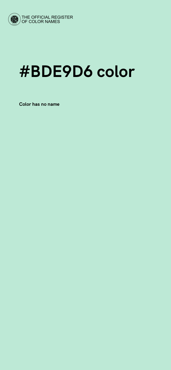#BDE9D6 color image