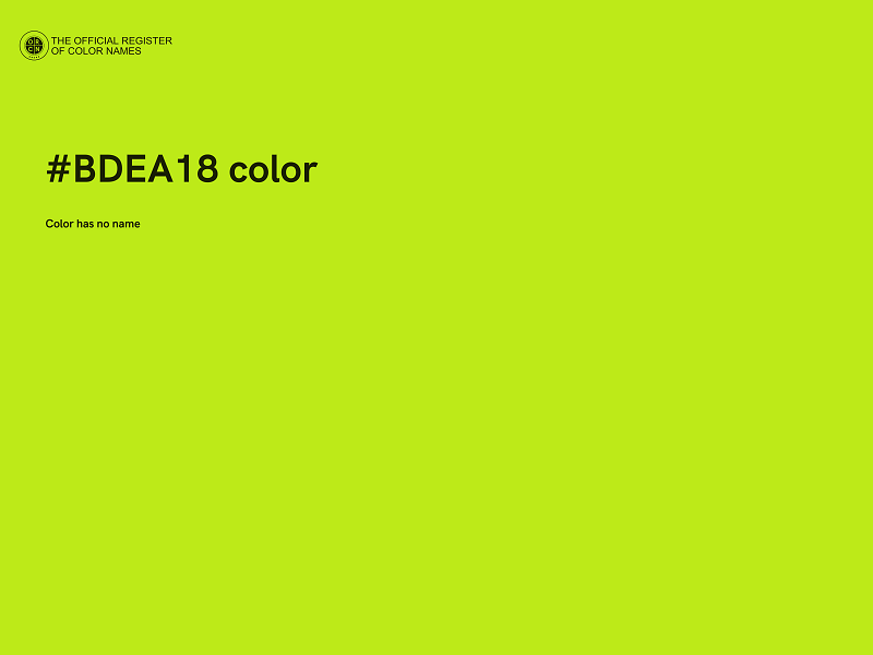 #BDEA18 color image