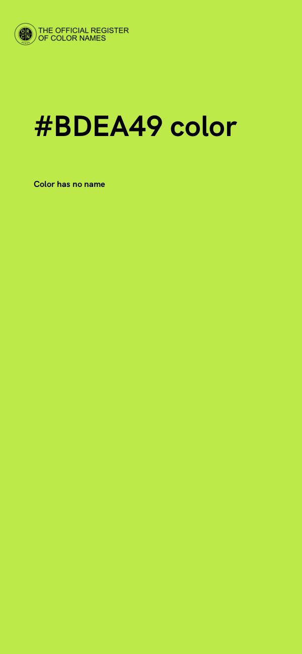 #BDEA49 color image