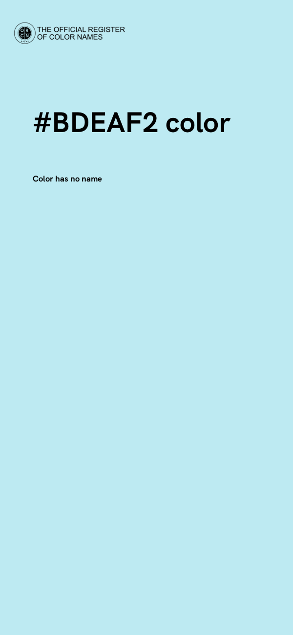 #BDEAF2 color image