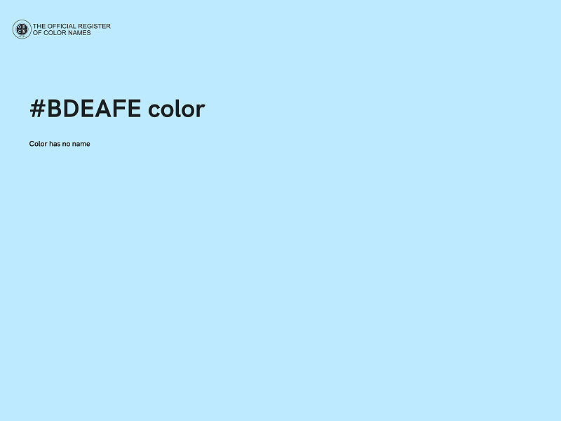 #BDEAFE color image