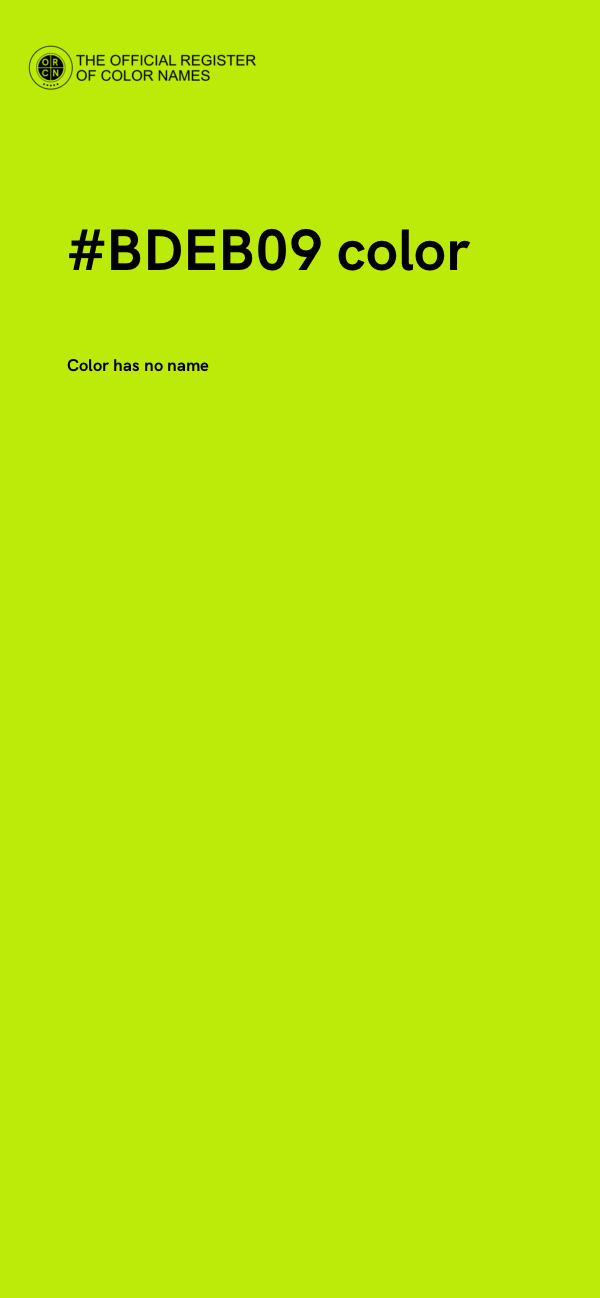 #BDEB09 color image