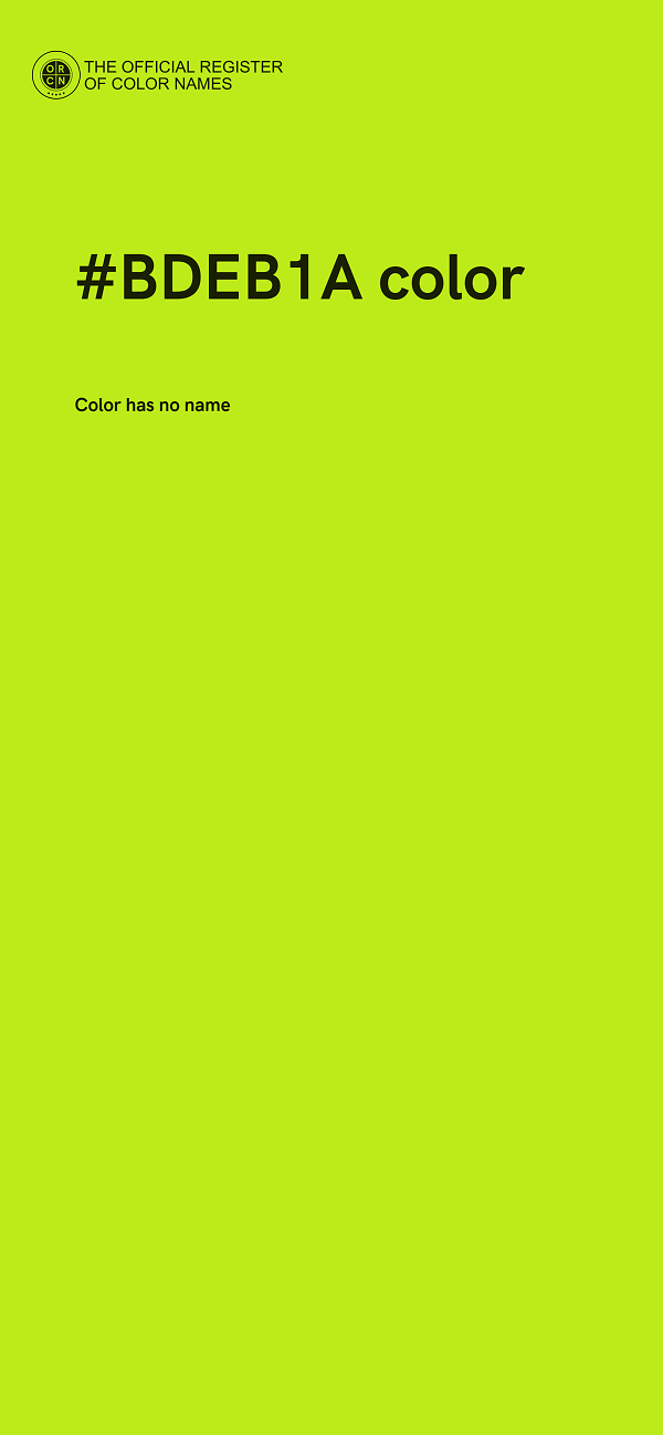 #BDEB1A color image