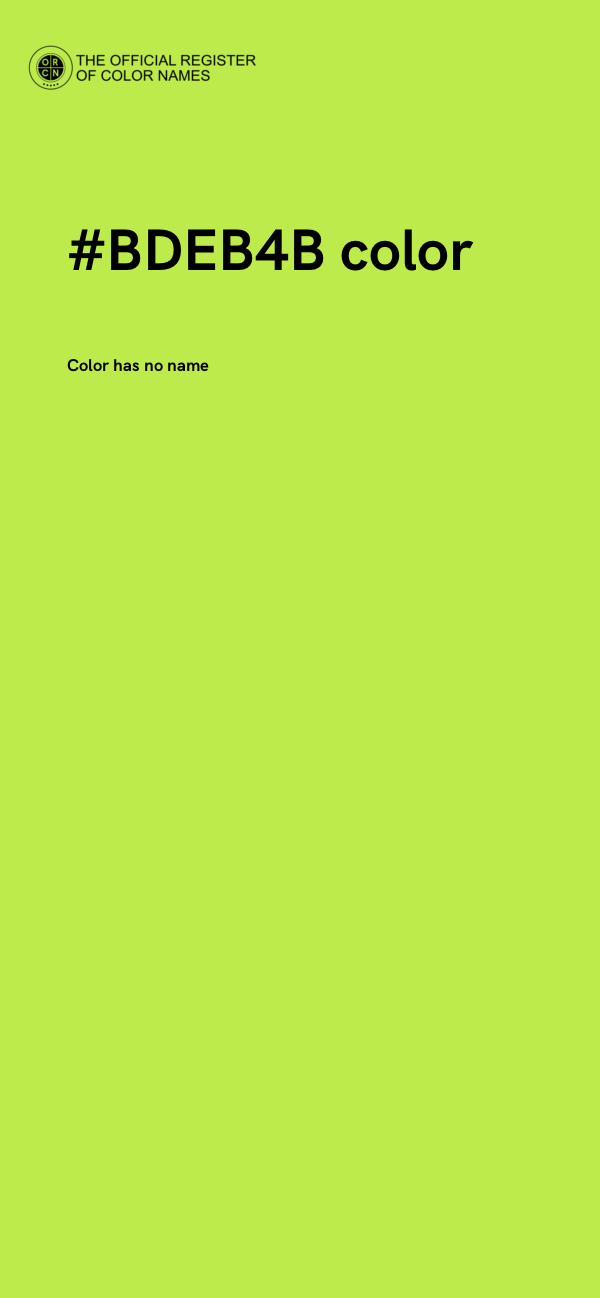 #BDEB4B color image