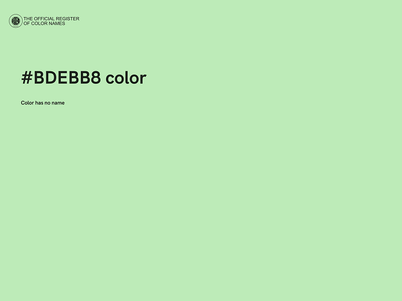 #BDEBB8 color image