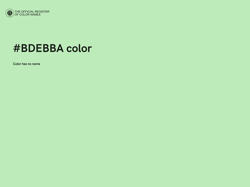 #BDEBBA color image