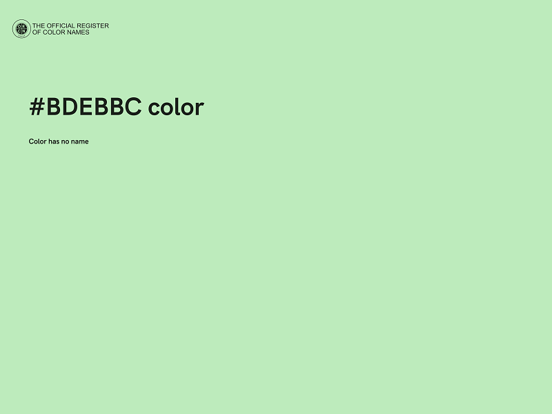 #BDEBBC color image