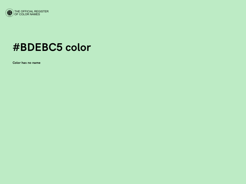 #BDEBC5 color image