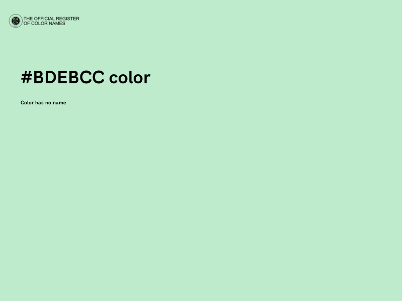 #BDEBCC color image