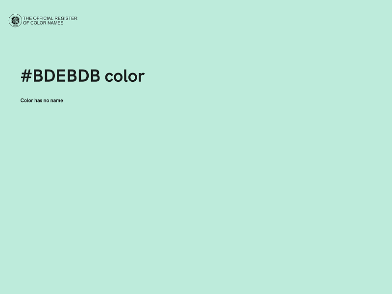 #BDEBDB color image