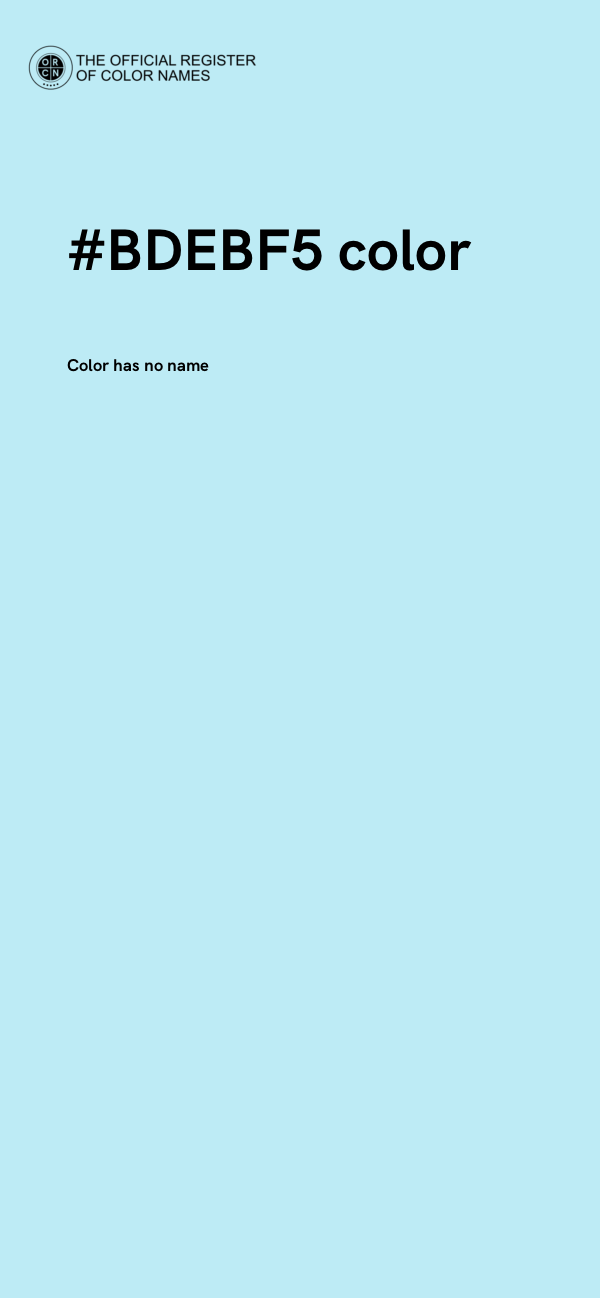 #BDEBF5 color image
