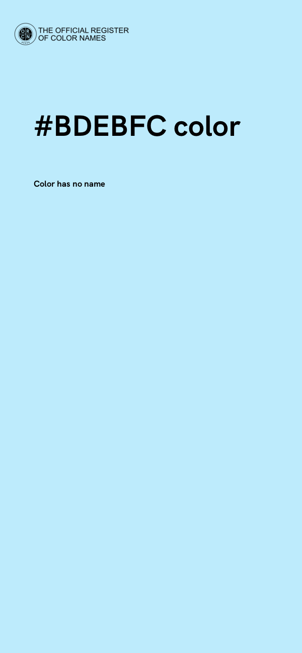 #BDEBFC color image