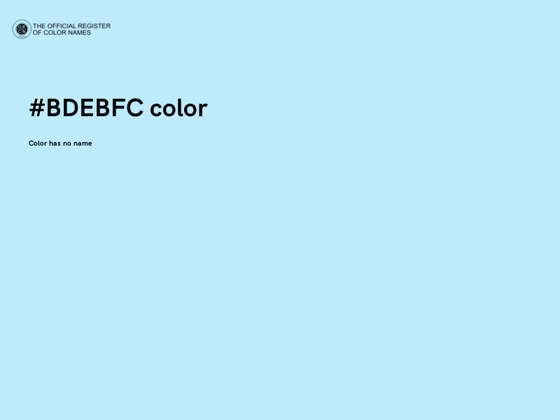 #BDEBFC color image