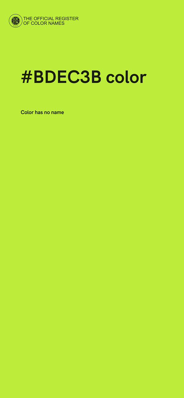 #BDEC3B color image