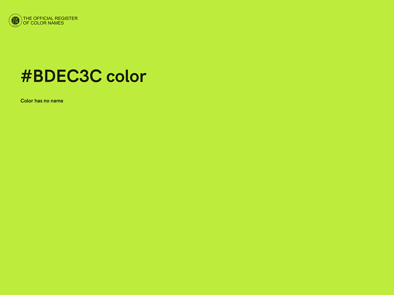 #BDEC3C color image