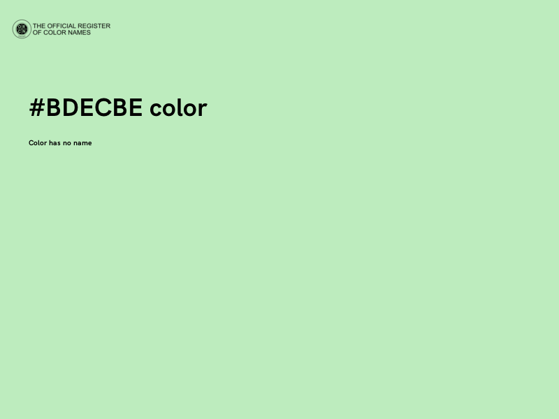 #BDECBE color image