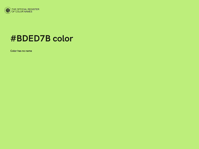 #BDED7B color image