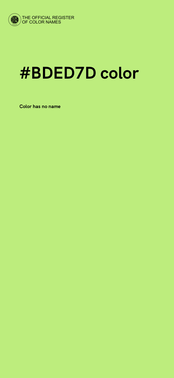 #BDED7D color image