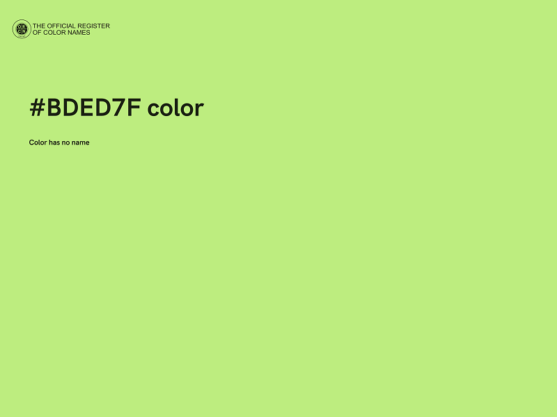 #BDED7F color image