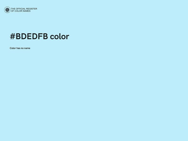 #BDEDFB color image