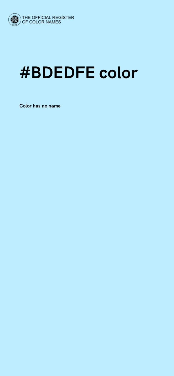 #BDEDFE color image