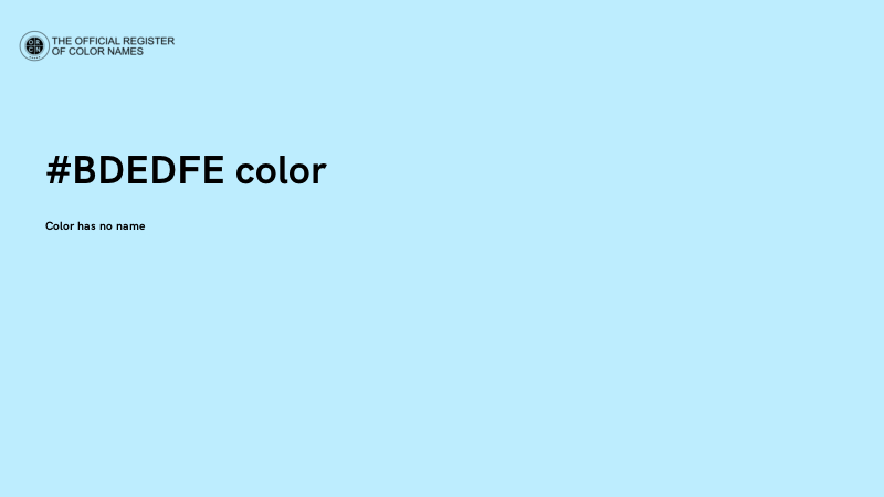 #BDEDFE color image