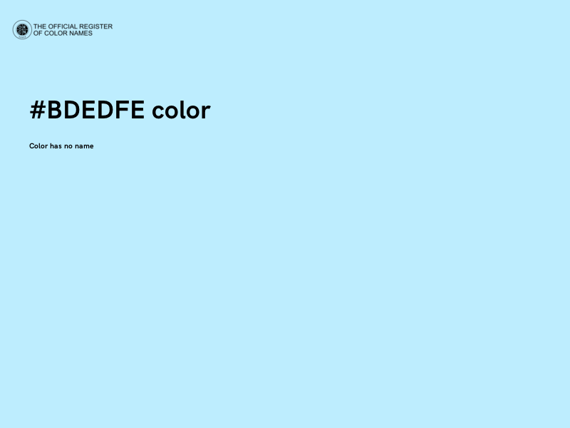 #BDEDFE color image
