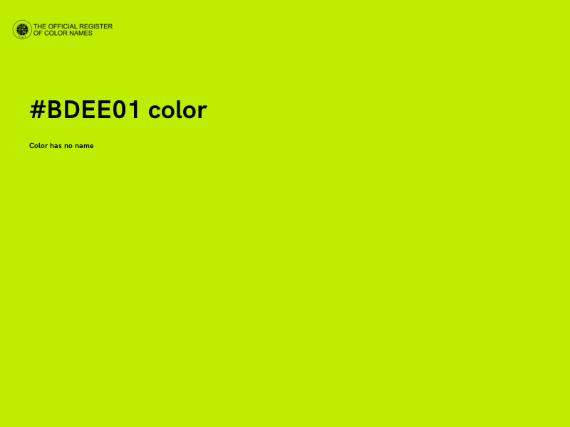 #BDEE01 color image
