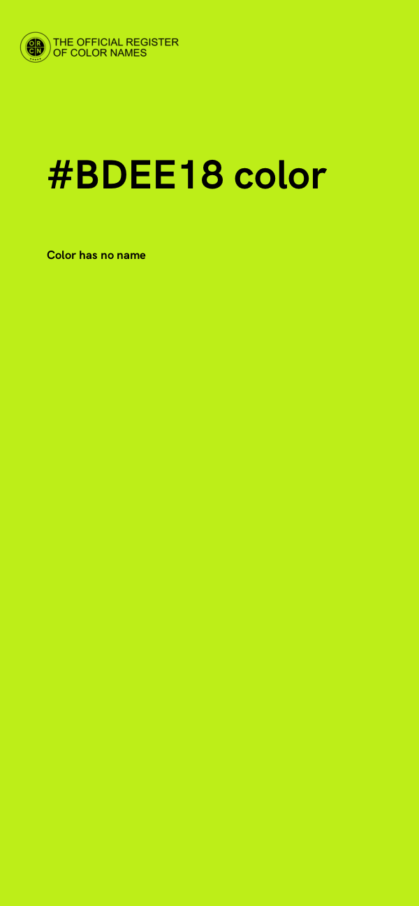 #BDEE18 color image