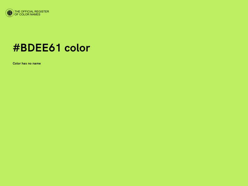 #BDEE61 color image