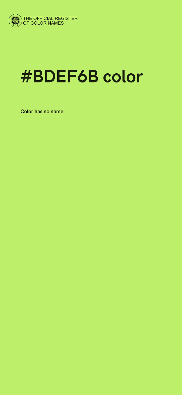 #BDEF6B color image