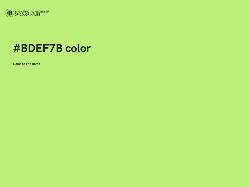 #BDEF7B color image