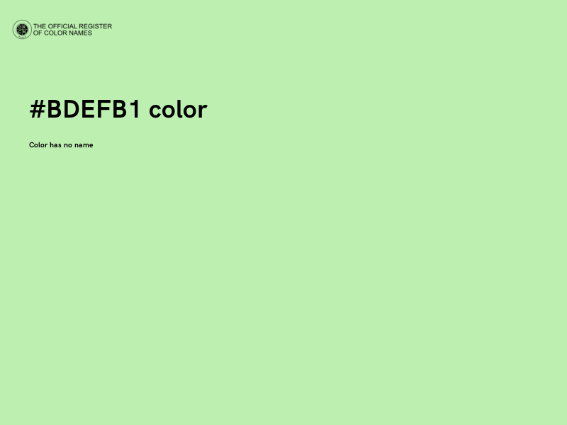#BDEFB1 color image
