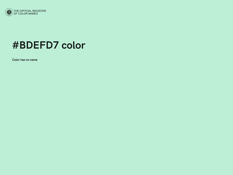 #BDEFD7 color image