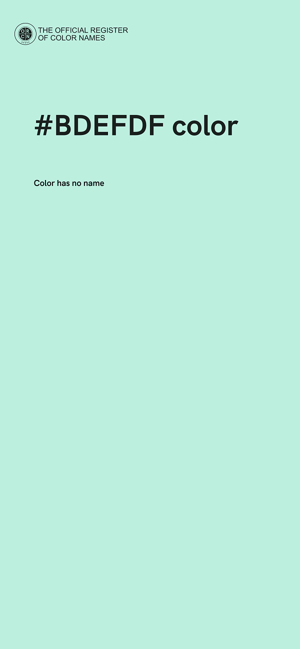 #BDEFDF color image