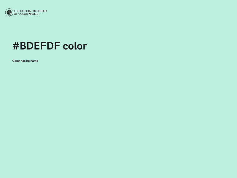 #BDEFDF color image