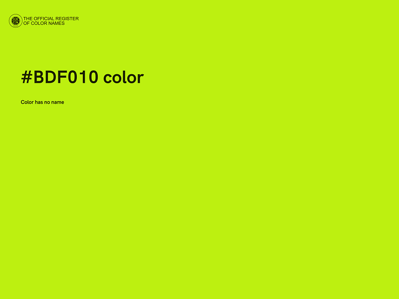 #BDF010 color image