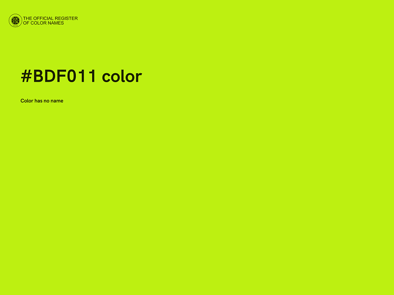 #BDF011 color image