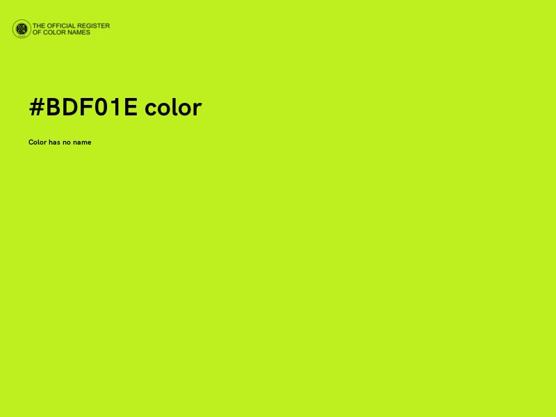 #BDF01E color image