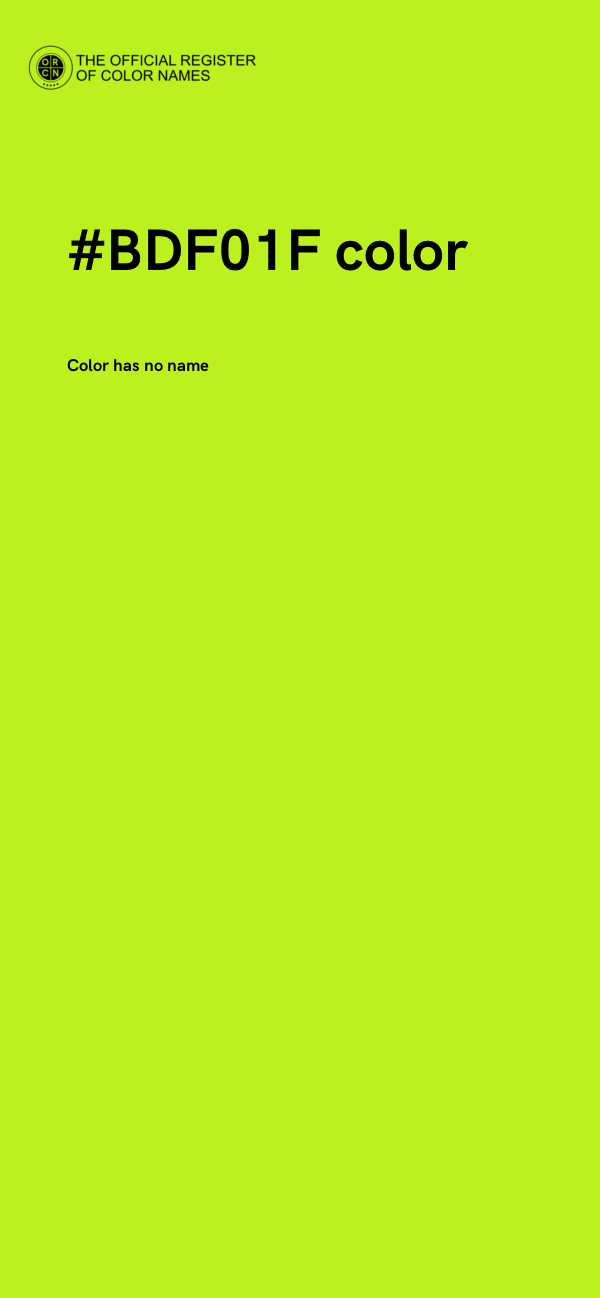 #BDF01F color image