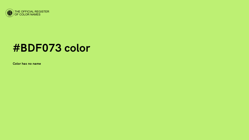 #BDF073 color image